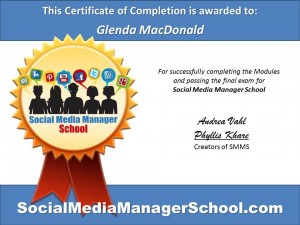 2014 01 SMMS Glenda MacDonald Certificate
